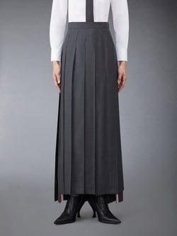 SUPER 120’S TWILL PLEATED MAXI SKIRT