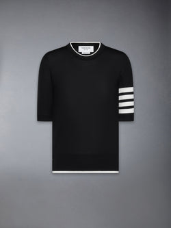 MERINO WOOL 4-BAR SHORT SLEEVE PULLOVER
