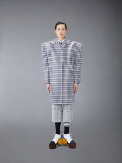 GROSGRAIN TWEED OVERSIZED BAL COLLAR OVERCOAT