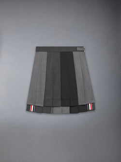 CHILDREN'S FUNMIX TWILL PLEATED MINI SKIRT