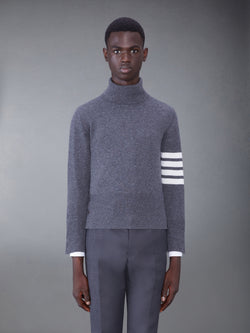 CASHMERE 4-BAR TURTLENECK PULLOVER