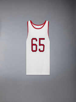 INTARSIA CASHMERE MESH BASKETBALL JERSEY