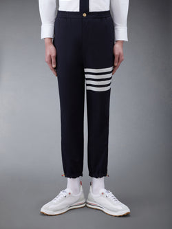 PLAIN WEAVE 4-BAR TRACK TROUSER