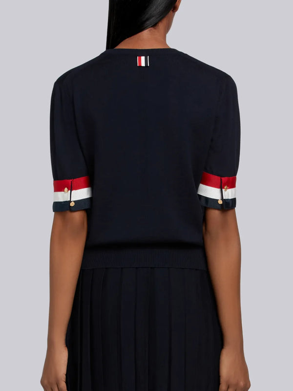 FINE MERINO WOOL RWB GROSGRAIN CUFF TEE - image 3