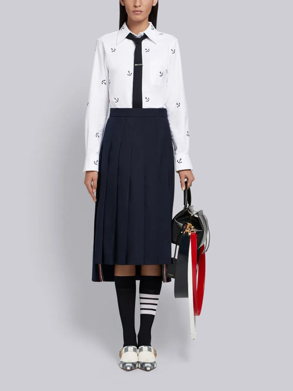 SCHOOL UNIFORM PLAIN WEAVE CLASSIC MIDI PLEATED SKIRT - image 4