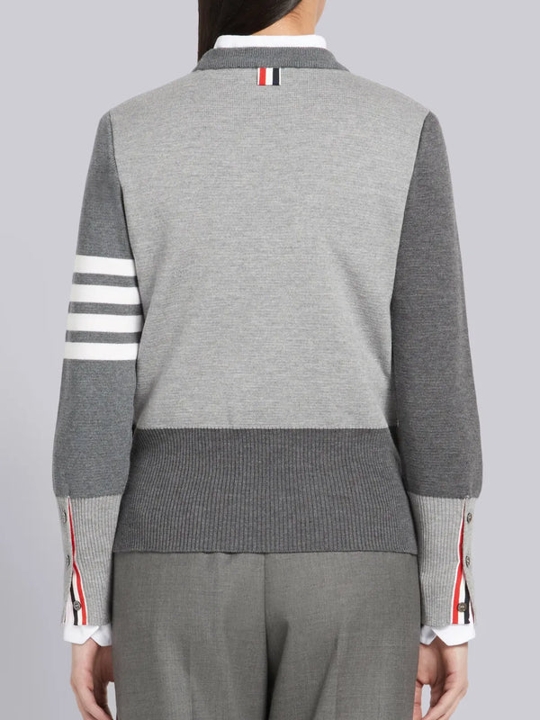 FUNMIX FINE MERINO WOOL MILANO STITCH 4-BAR CLASSIC CREW NECK PULLOVER - image 2