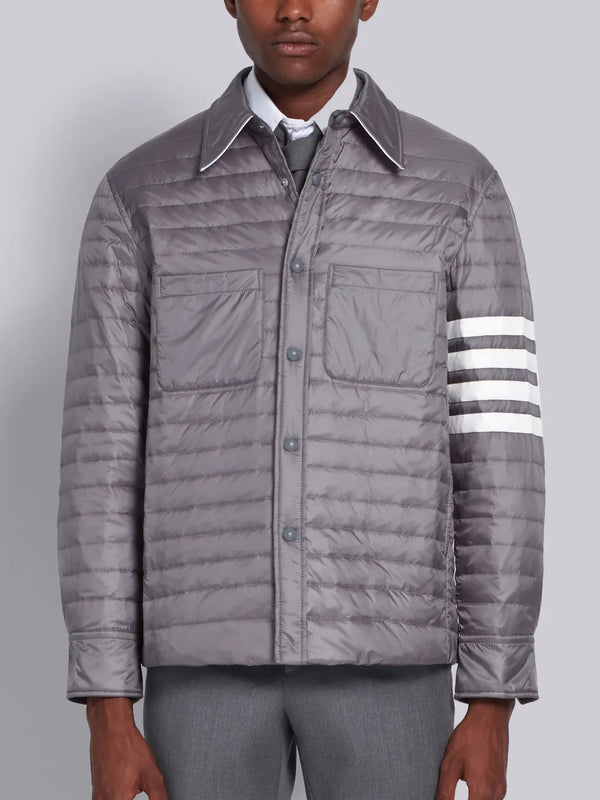 Medium Grey Down Fill 4-Bar Shirt Jacket - featured image
