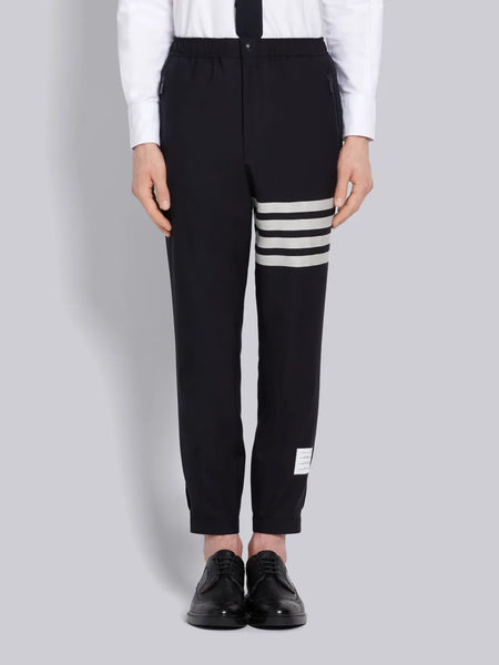 PLAIN WEAVE 4-BAR SWEATPANTS NAVY