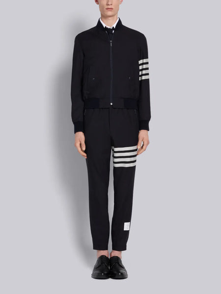 PLAIN WEAVE 4-BAR SWEATPANTS NAVY