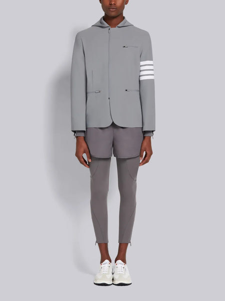TOKIO 4-BAR COMPRESSION HOODED SPORTCOAT LT GREY
