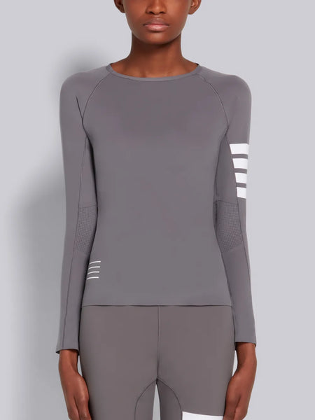 INTERLOCK 4-BAR COMPRESSION TEE MED GREY
