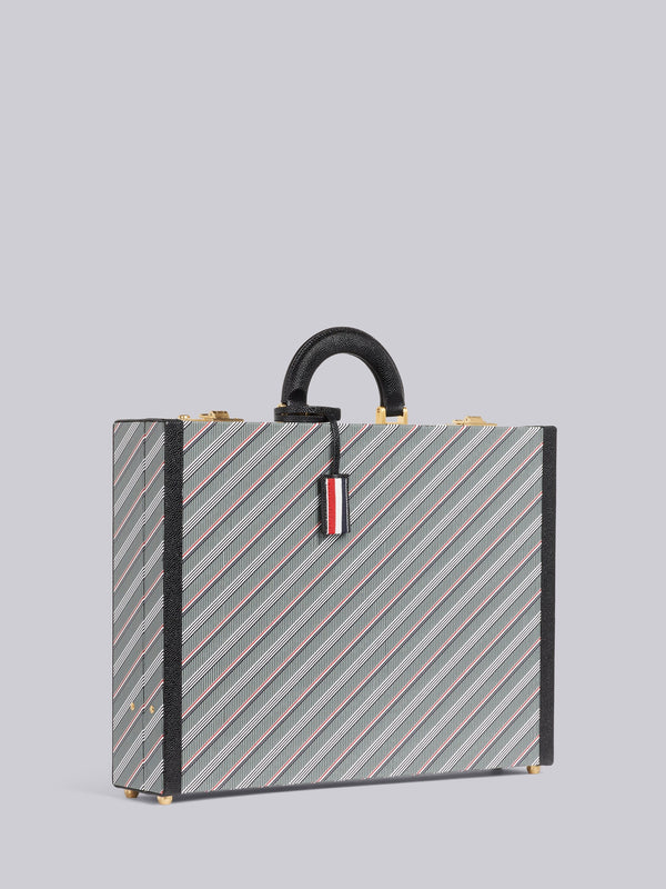 MEDIUM GREY MONOGRAM COATED CANVAS LEATHER FRAME ATTACHE CASE - image 2