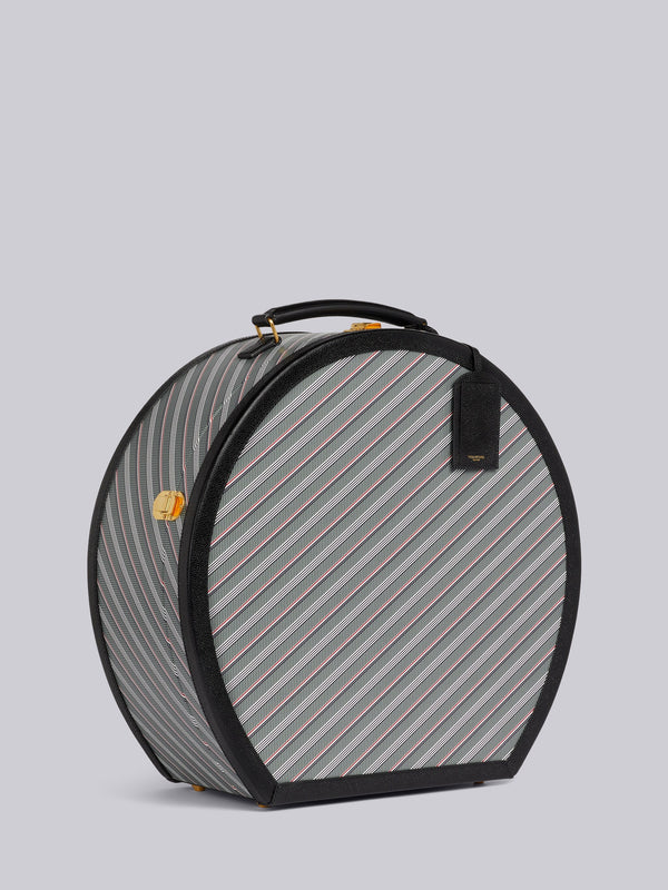 HAT BOX WITH LEATHER FRAME IN MONOGRAM COATED CANVAS - L50, H48, W21 MED GREY O/S - image 2