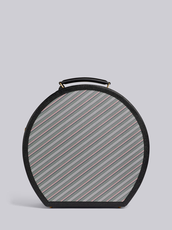 HAT BOX WITH LEATHER FRAME IN MONOGRAM COATED CANVAS - L50, H48, W21 MED GREY O/S - image 3