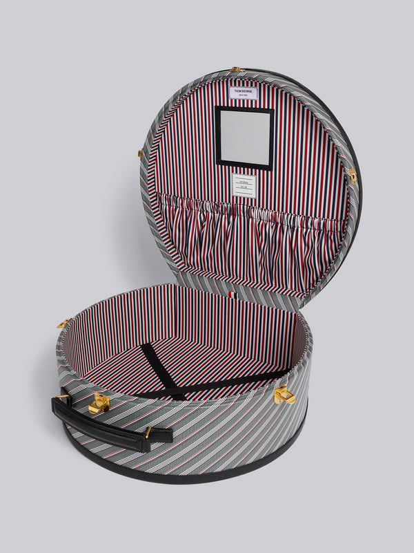 HAT BOX WITH LEATHER FRAME IN MONOGRAM COATED CANVAS - L50, H48, W21 MED GREY O/S - image 4
