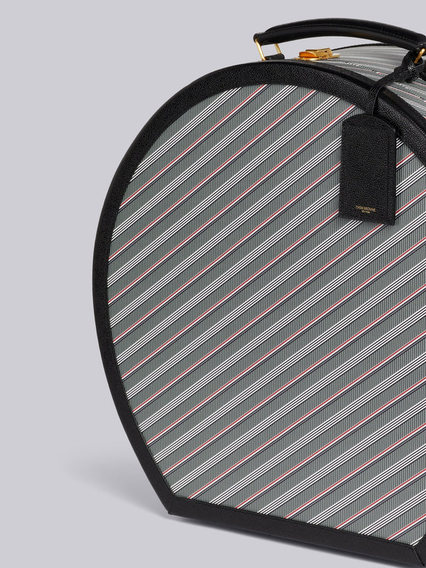 HAT BOX WITH LEATHER FRAME IN MONOGRAM COATED CANVAS - L50, H48, W21 MED GREY O/S - image 5