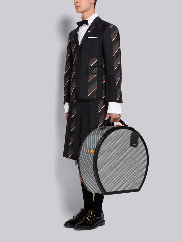 HAT BOX WITH LEATHER FRAME IN MONOGRAM COATED CANVAS - L50, H48, W21 MED GREY O/S - image 6