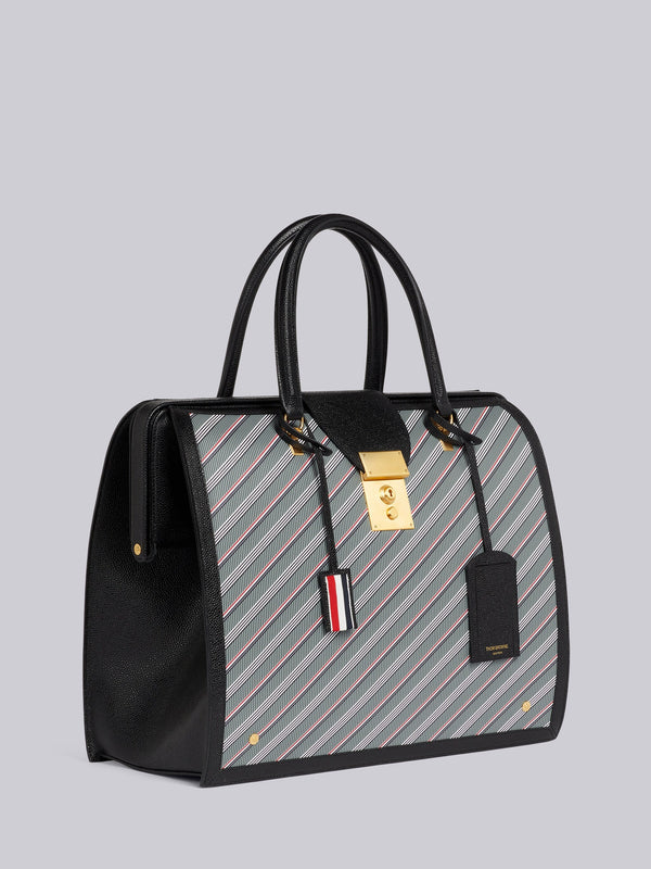MEDIUM GREY MONOGRAM COATED CANVAS LEATHER FRAME MR. THOM BAG - image 2
