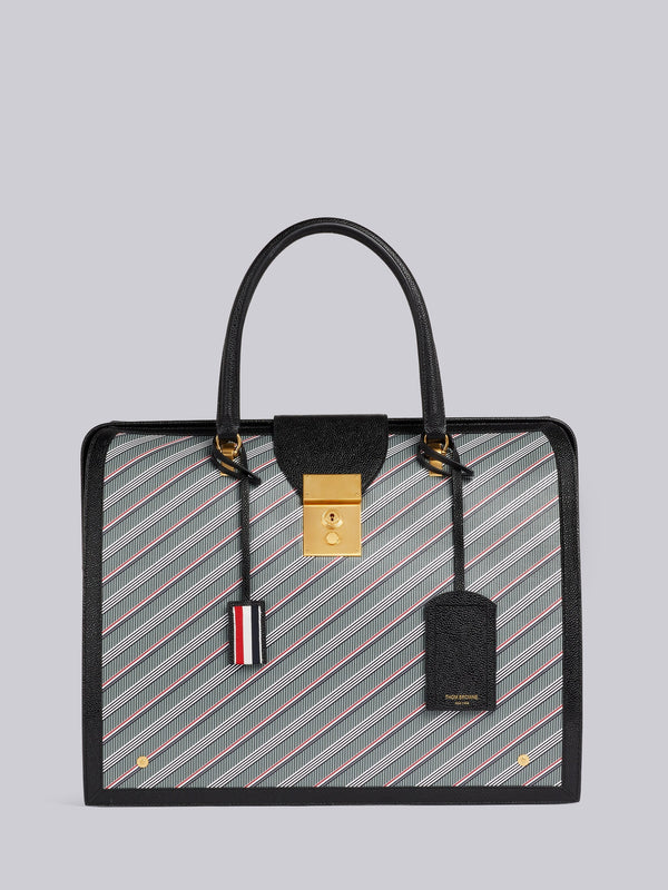 MEDIUM GREY MONOGRAM COATED CANVAS LEATHER FRAME MR. THOM BAG - featured image