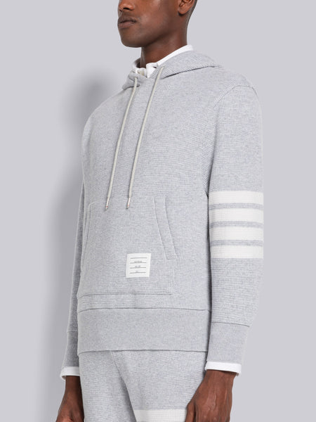 CASHMERE WAFFLE 4-BAR HOODIE PULLOVER ライト グレー