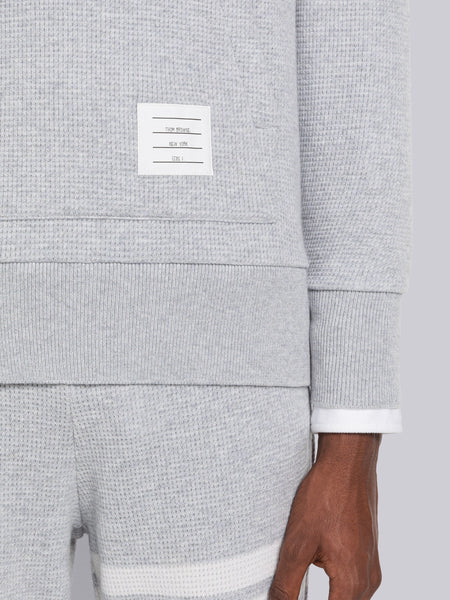 CASHMERE WAFFLE 4-BAR HOODIE PULLOVER ライト グレー