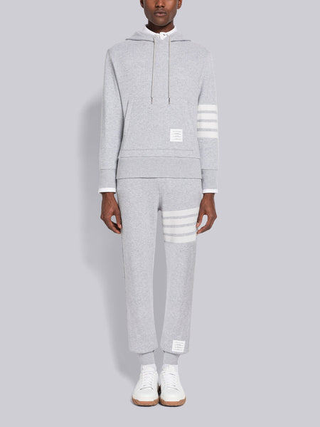 CASHMERE WAFFLE 4-BAR HOODIE PULLOVER ライト グレー