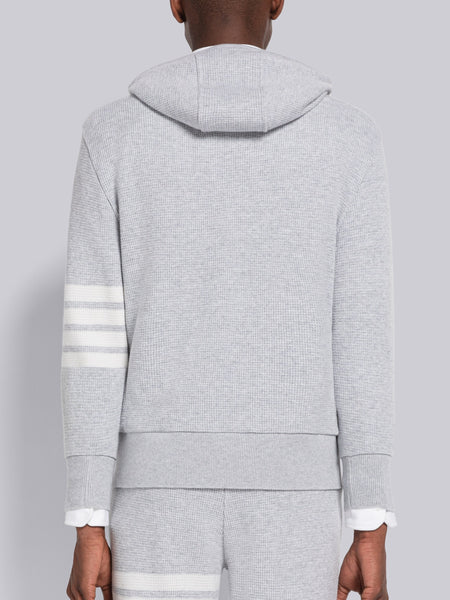 CASHMERE WAFFLE 4-BAR HOODIE PULLOVER ライト グレー