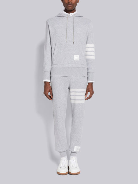 CASHMERE WAFFLE 4-BAR SWEATPANTS LT GREY