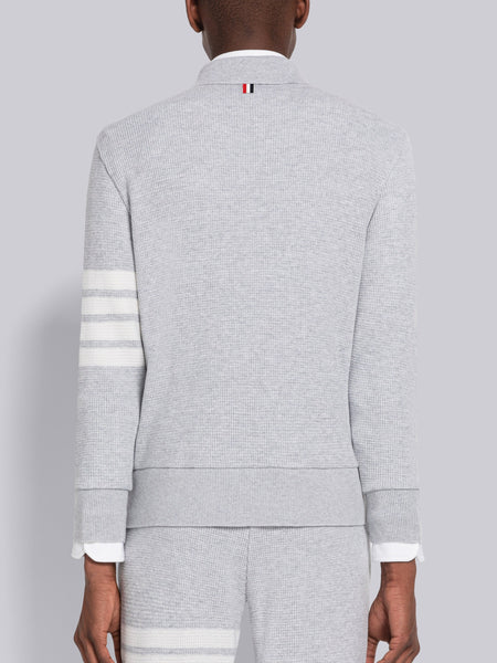 CASHMERE WAFFLE 4-BAR CARDIGAN JACKET ライト グレー