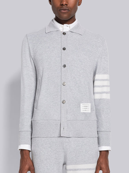 CASHMERE WAFFLE 4-BAR CARDIGAN JACKET ライト グレー