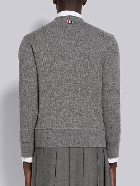 CASHMERE WAFFLE CARDIGAN ミディアム グレー
