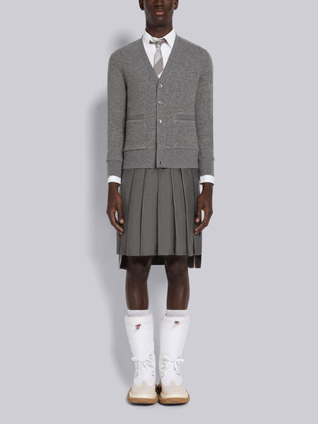 CASHMERE WAFFLE CARDIGAN ミディアム グレー