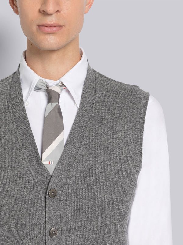 CASHMERE WAFFLE CARDIGAN VEST - image 3