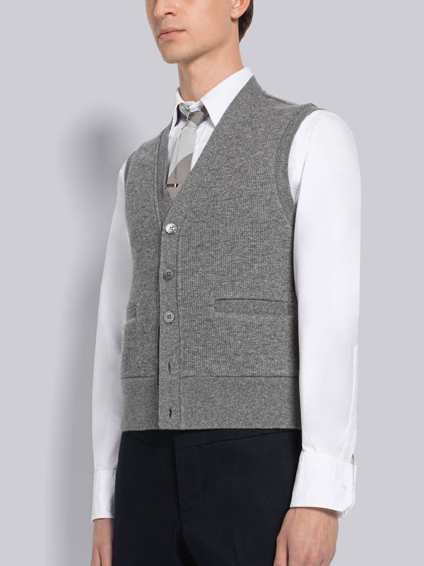 CASHMERE WAFFLE CARDIGAN VEST - image 2