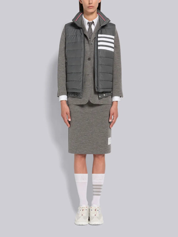 POLY TWILL DOWN FILL 4-BAR FUNNEL NECK HOOD VEST - image 2