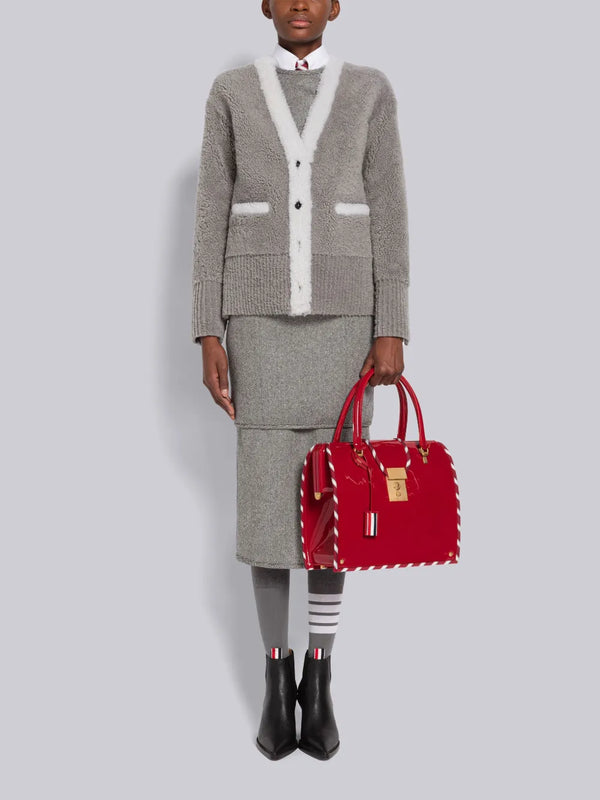 CARDIGAN JACKET WITH SHEARLING TRIM - image 4