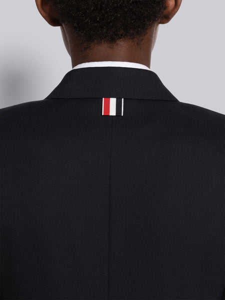 WOOL GABARDINE HIGH ARMHOLE SPORT COAT NAVY