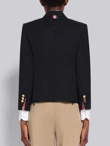 WOOL GABARDINE HIGH ARMHOLE SPORT COAT NAVY