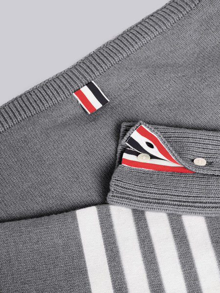 JERSEY STITCH MERINO CREW NECK SWEATER SHELL BAG MED GREY