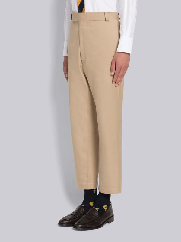COTTON TWILL STRAIGHT LEG TROUSERS - image 2