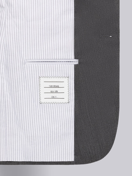 STIFF WOOL GABARDINE CLASSIC SPORT COAT MED GREY