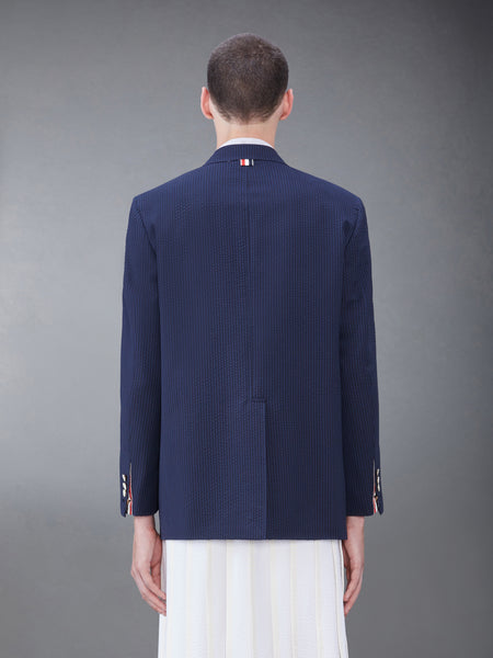 WOOL SEERSUCKER PATCH POCKET SPORT COAT NAVY