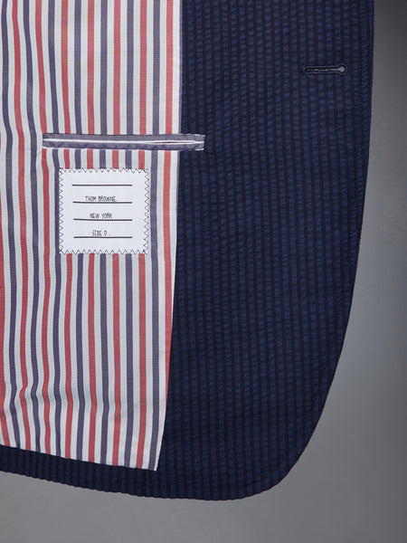 WOOL SEERSUCKER PATCH POCKET SPORT COAT NAVY