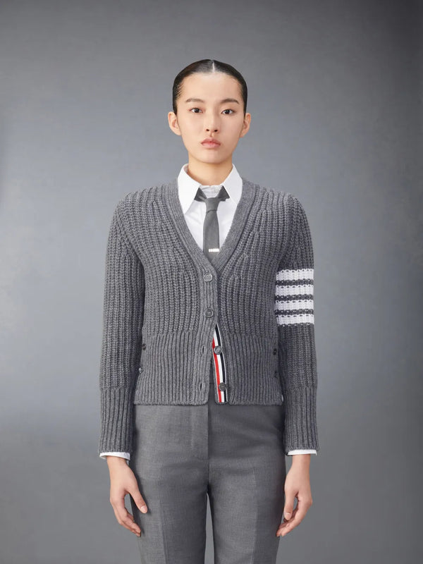 CASHMERE 4-BAR CLASSIC CARDIGAN - featured image