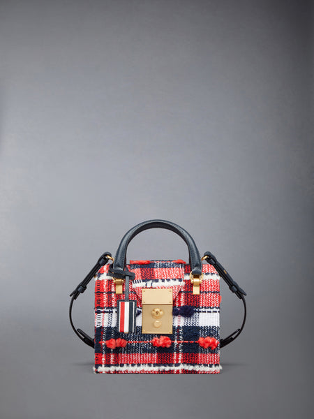 MRS. THOM MINI BAG IN MADRAS CHECK POUF TWEED RWBWHT