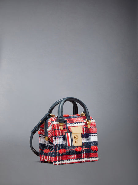 MRS. THOM MINI BAG IN MADRAS CHECK POUF TWEED RWBWHT