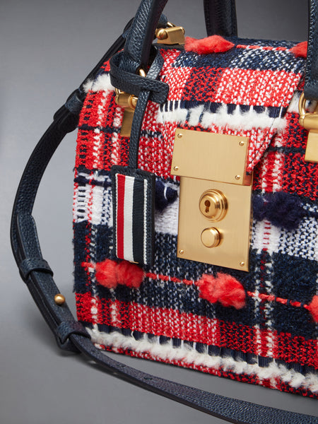 MRS. THOM MINI BAG IN MADRAS CHECK POUF TWEED RWBWHT