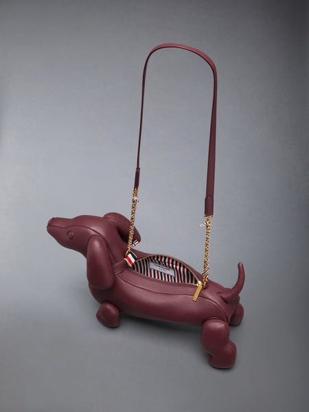 MINI HECTOR BAG IN SOFT PEBBLE GRAIN LEATHER DK BURGUNDY