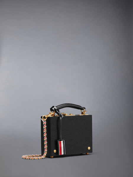 PEBBLE GRAIN MICRO ATTACHE CASE BLACK
