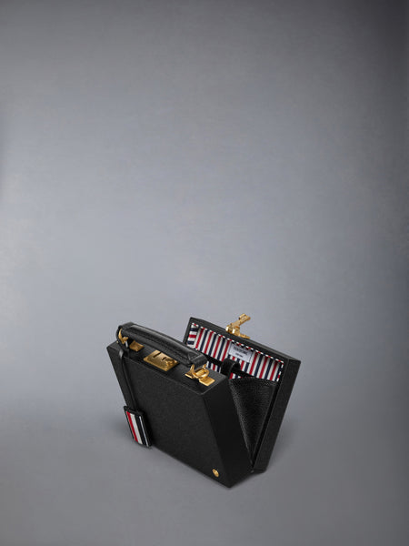 PEBBLE GRAIN MICRO ATTACHE CASE BLACK